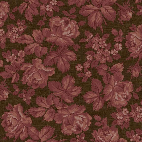 Dressmaker - Floral - Wine 44" / 45" Fabric Per Yard