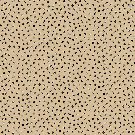Full House - Clubs - Tan 44" / 45" Fabric Per Yard