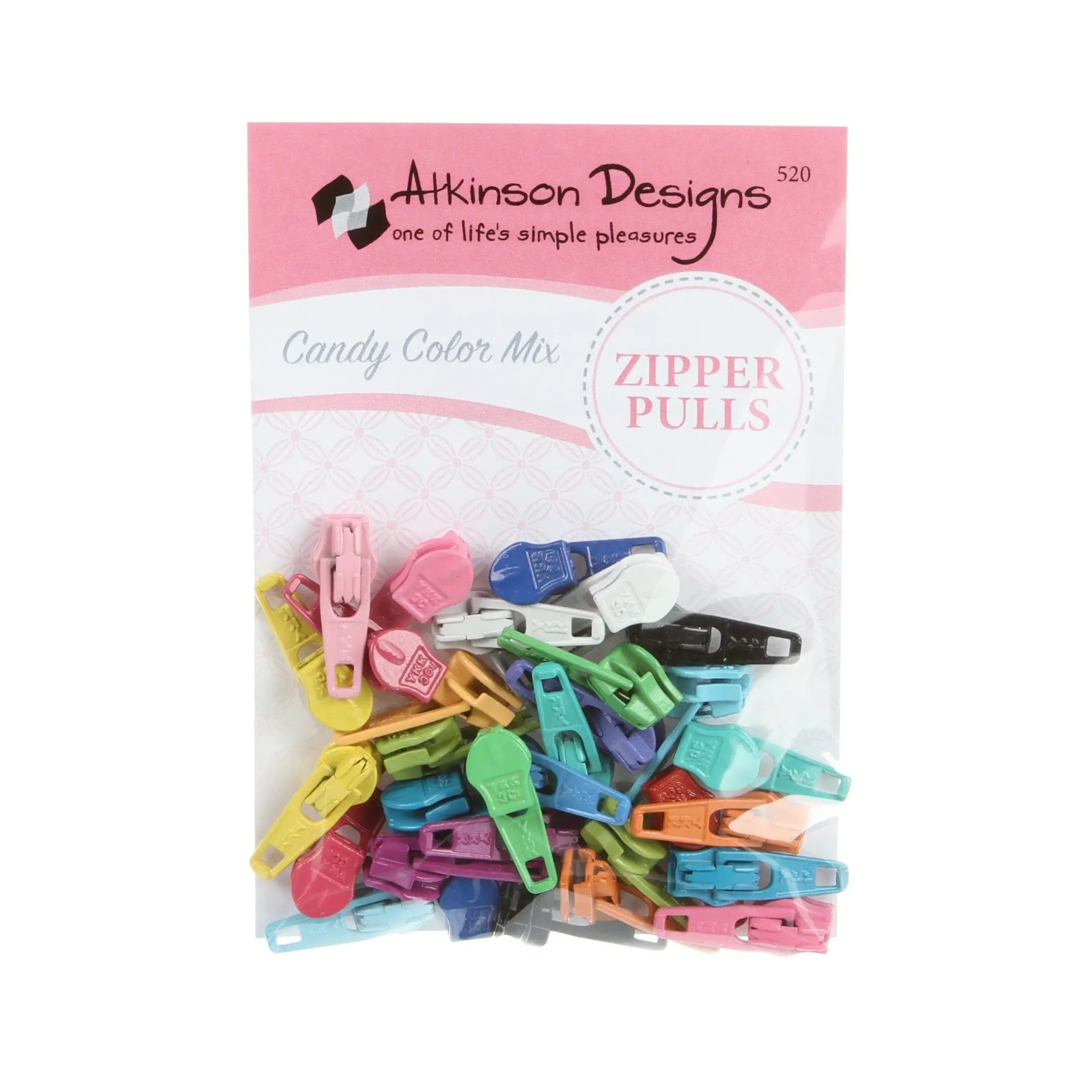 Zipper Pulls Candy Color Mix Assorted Colors - Linda's Electric Quilters
