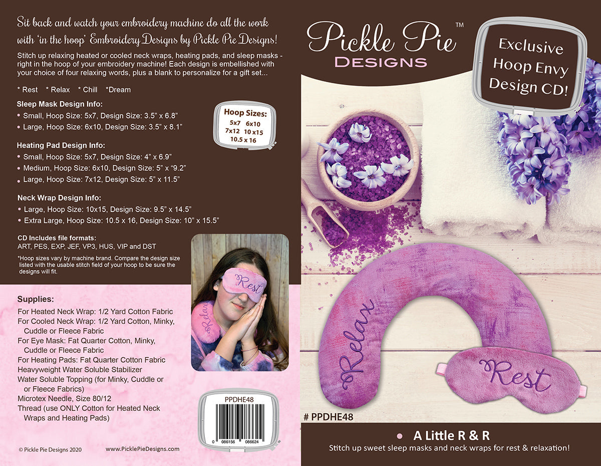 A Little R&R Design In the Hoop Embroidery Design Collection