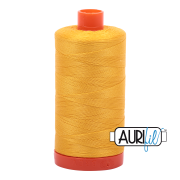 Aurifil 50wt Mako cotton thread yellow 2135 spool