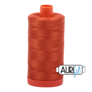 Aurifil 50wt Mako cotton thread rusty orange 2240 spool