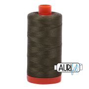 Aurifil 50wt Mako cotton thread army green 2905 spool