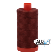 Aurifil 50wt Mako cotton thread copper brown 4012 spool