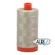 Aurifil 50wt Mako cotton thread light military green 5020 spool