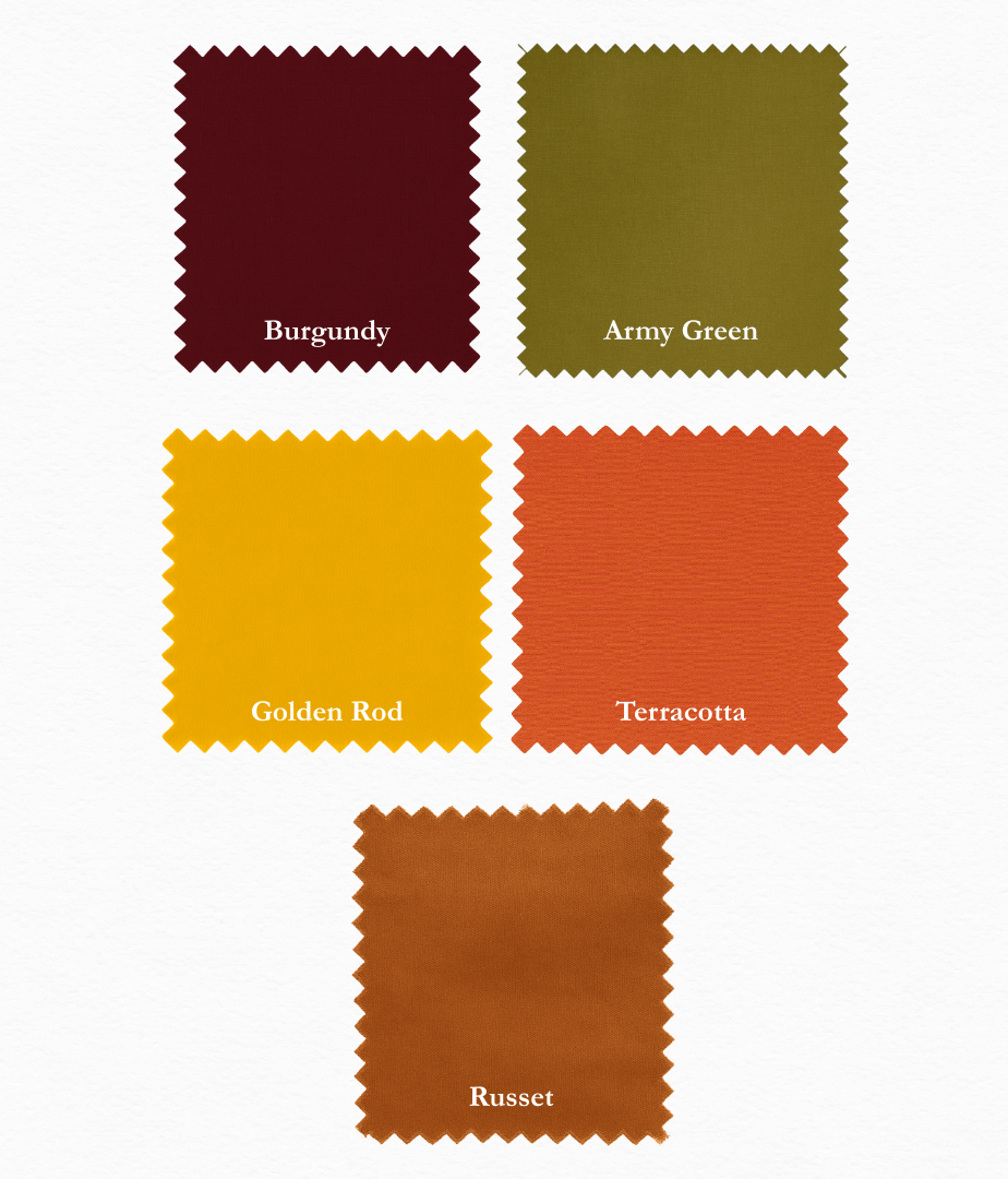 Orange, Green, Yellow, Brown - Supreme Solids - Fat Quarter Bundle - 10 pack (Autumn Hues)