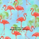 Robert Kaufman Flamingo Paradise quilting fabric in Water 15422-246