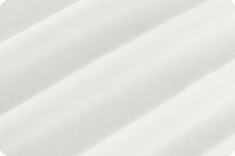 White Cuddle 3 58/60" Solid Minky Fabric Per Yard