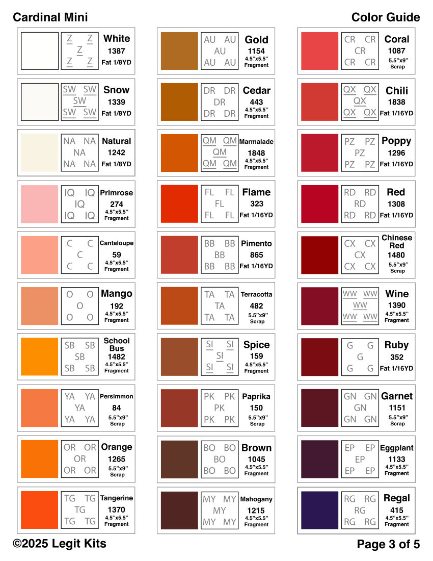 Cardinal Mini Pattern