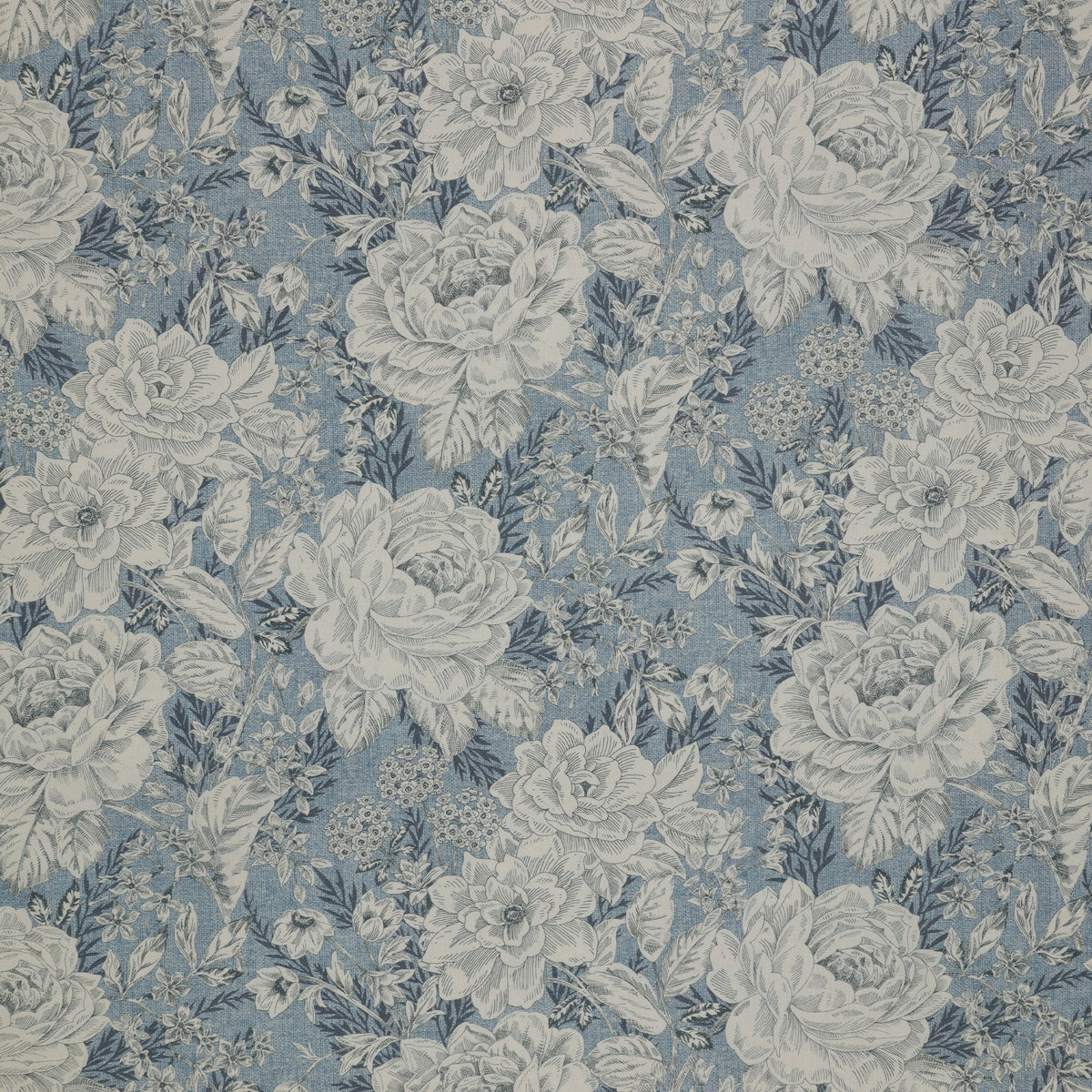 Charlotte Vintage Floral Powder Blue 108" Wideback Fabric Per Yard