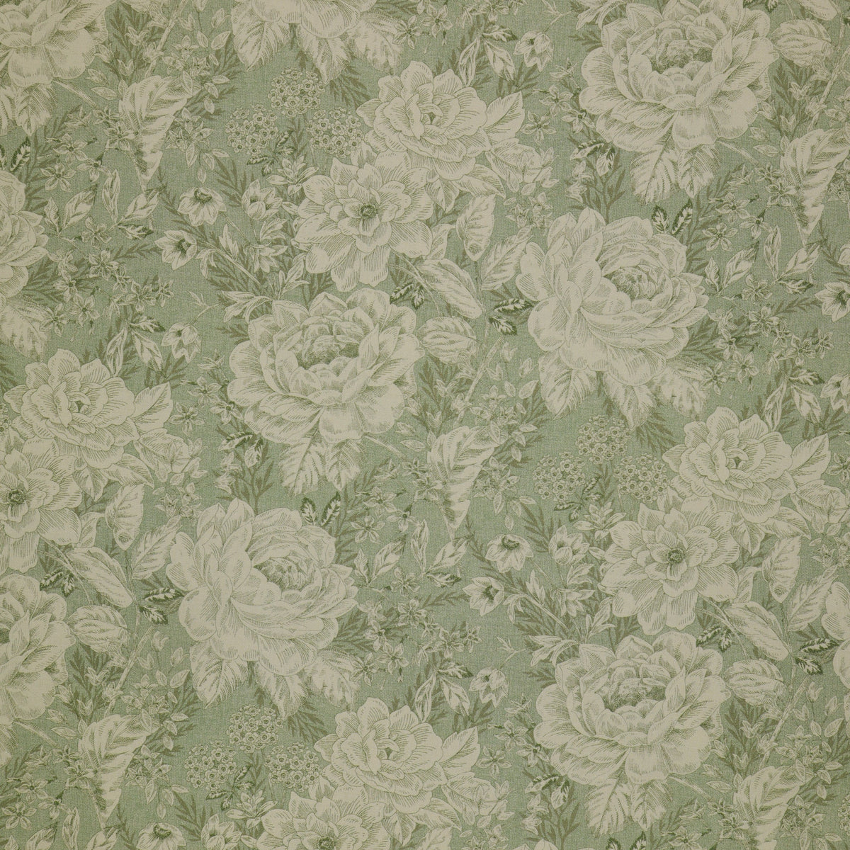 Charlotte Vintage Floral Sage 108" Wideback Fabric Per Yard