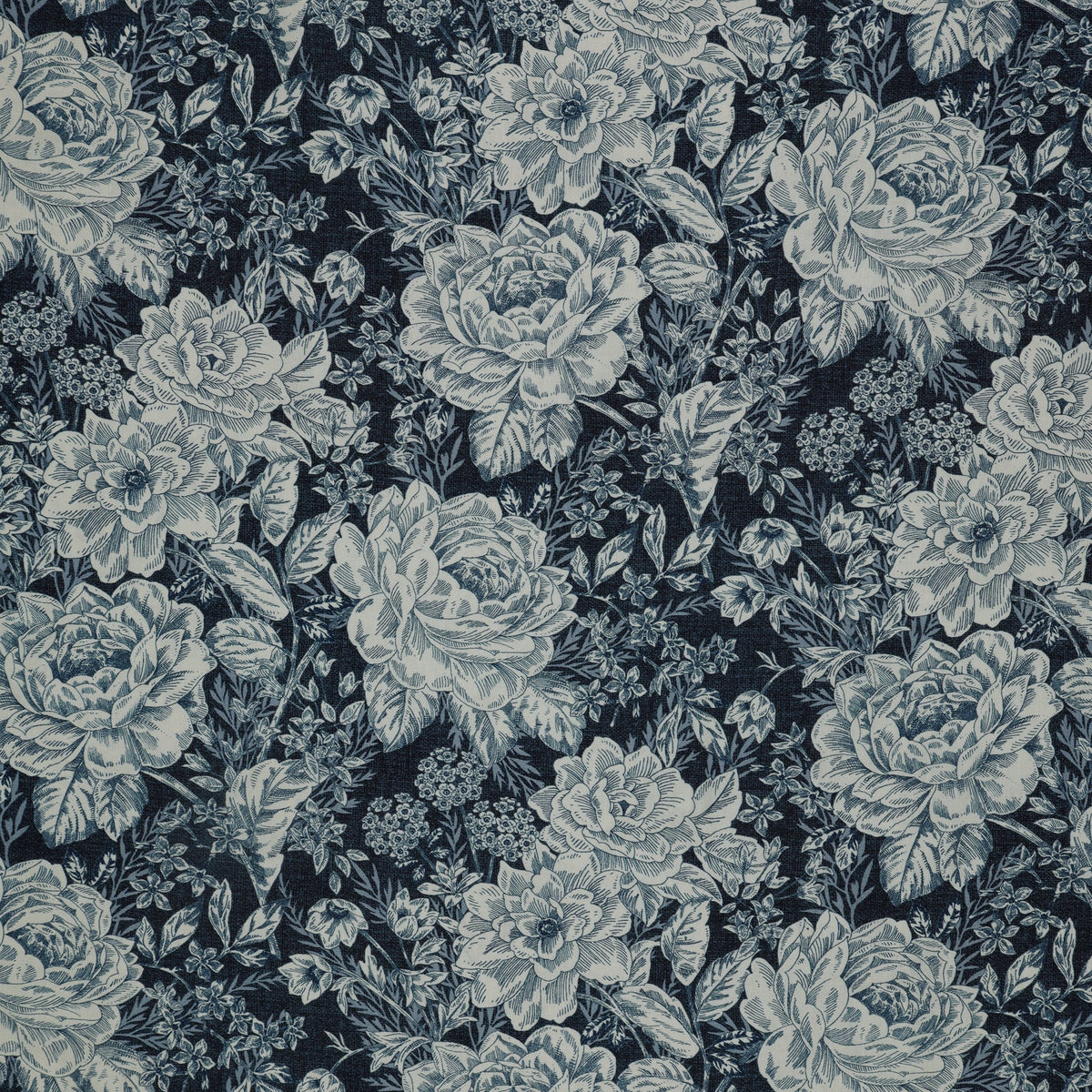 Charlotte Vintage Floral Navy 108" Wideback Fabric Per Yard