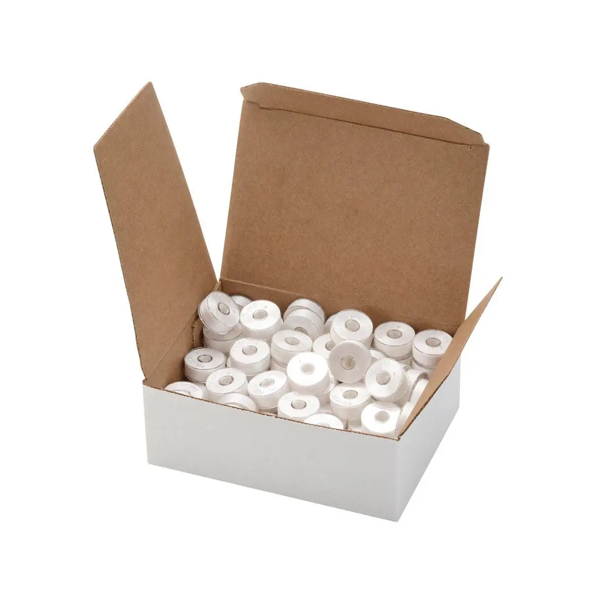 13078 White Prewound Clear-Glide Style L Bobbins ( Case of 100 ) - Linda's Electric Quilters