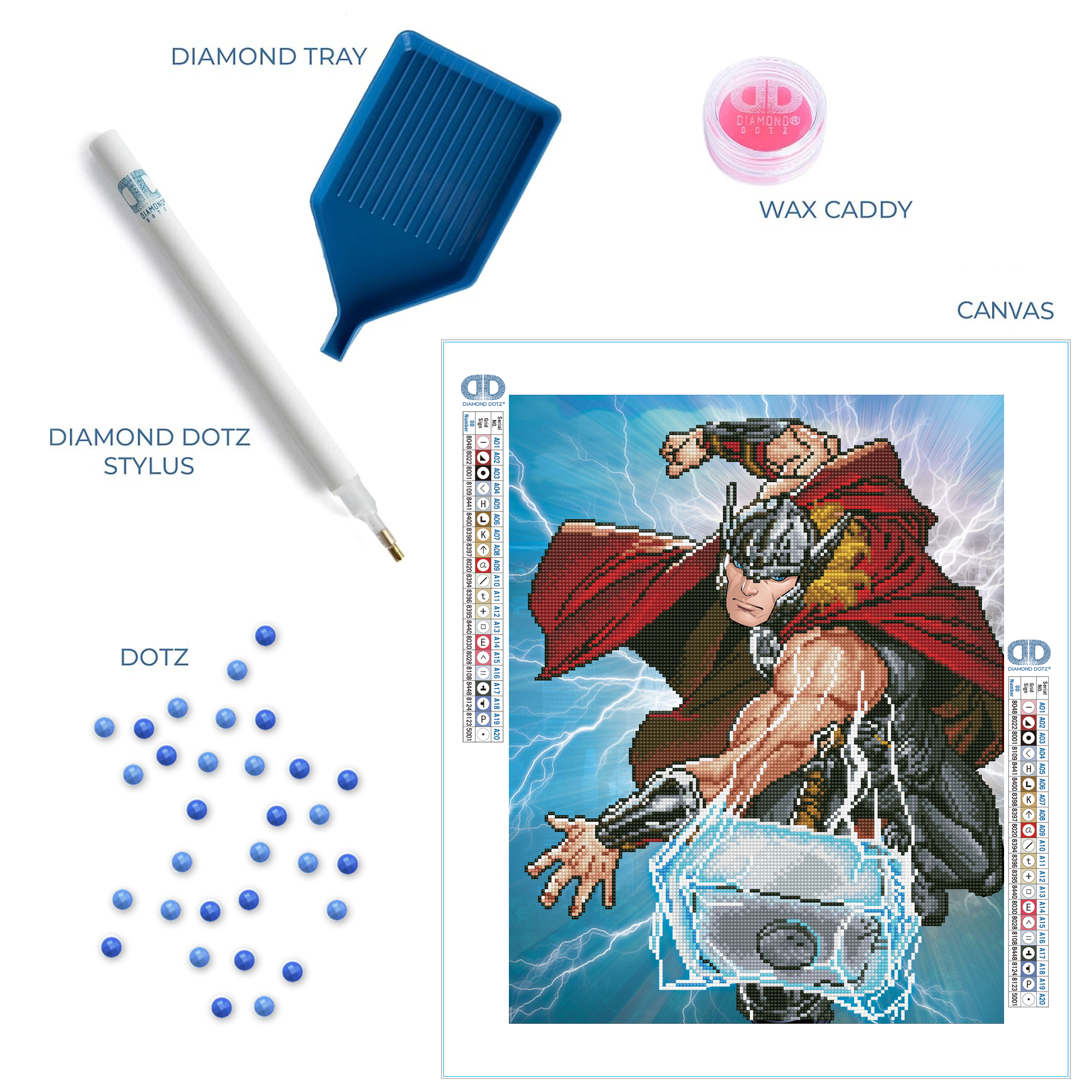 Diamond Dotz Thor Strikes - 16.5" x 20.9"