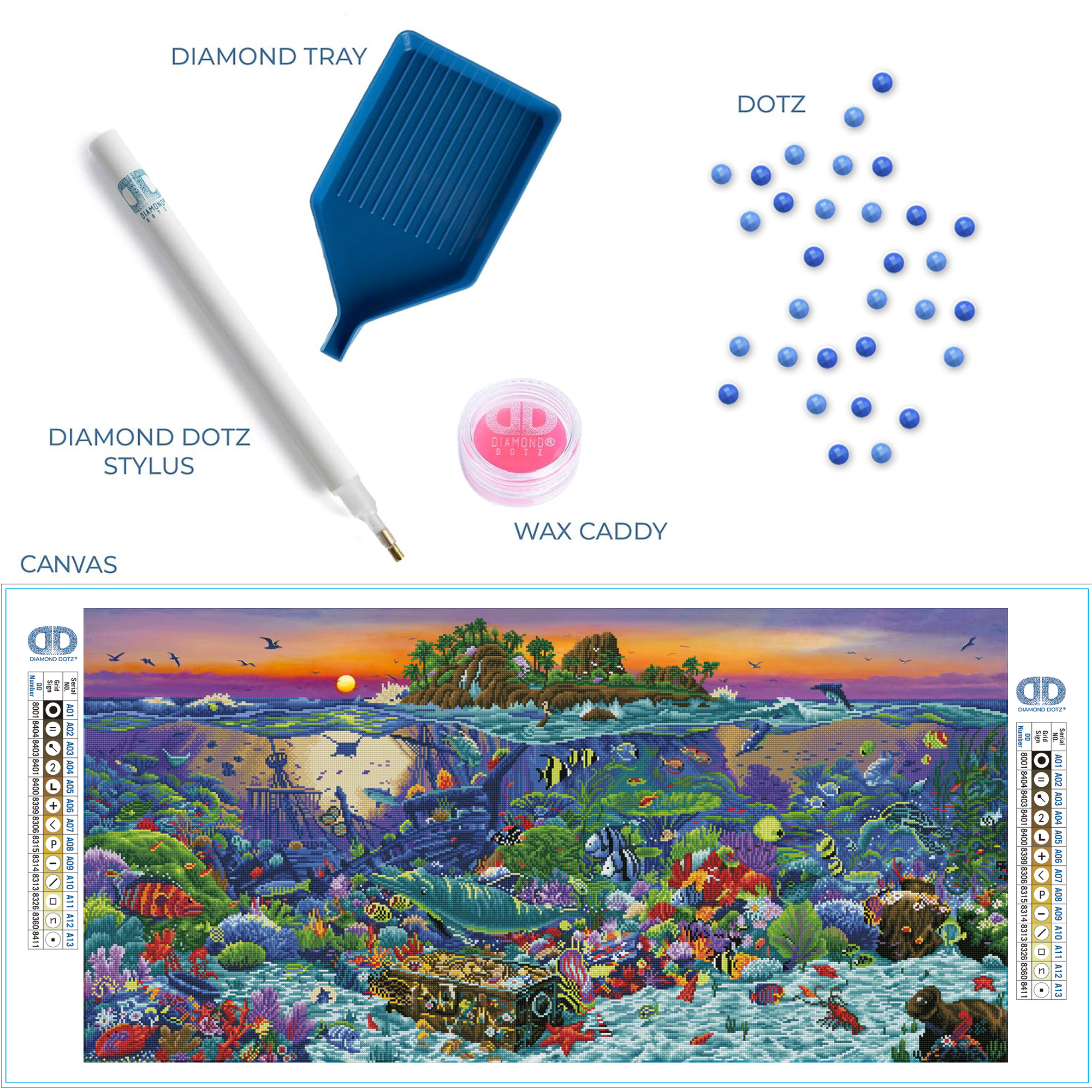 Diamond Dotz Coral Reef Island - 52.0" x 25.6"