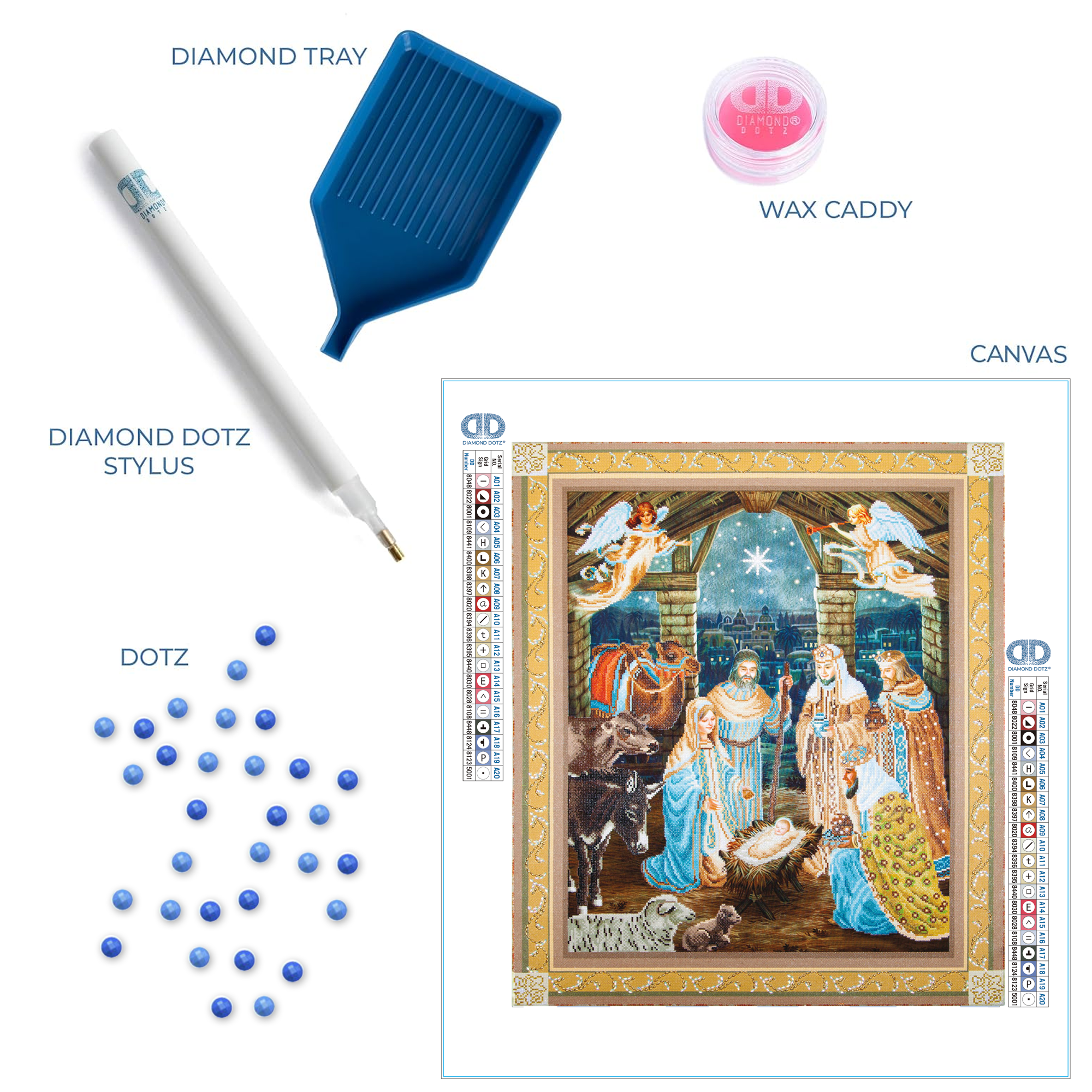 Diamond Dotz Nativity Scene - 33.5" x 39.4"