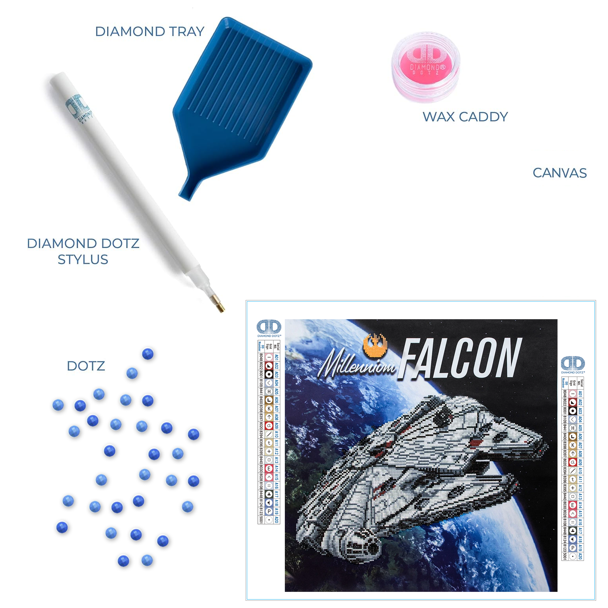 Diamond Dotz Millennium Falcon - 20.3" x 20.3"