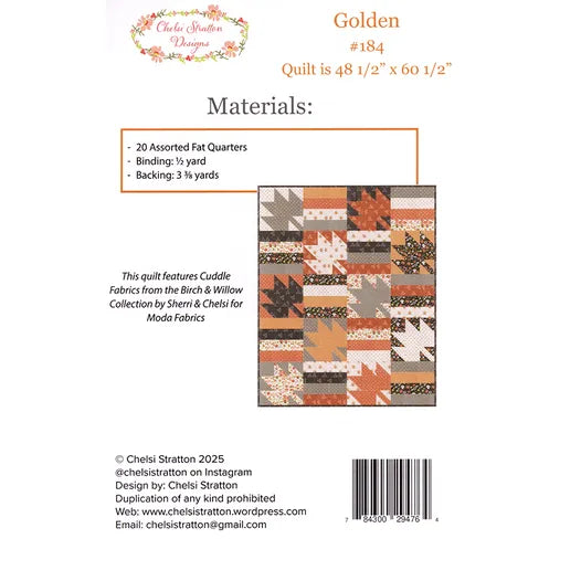 Birch and Willow Golden Quilt Kit
