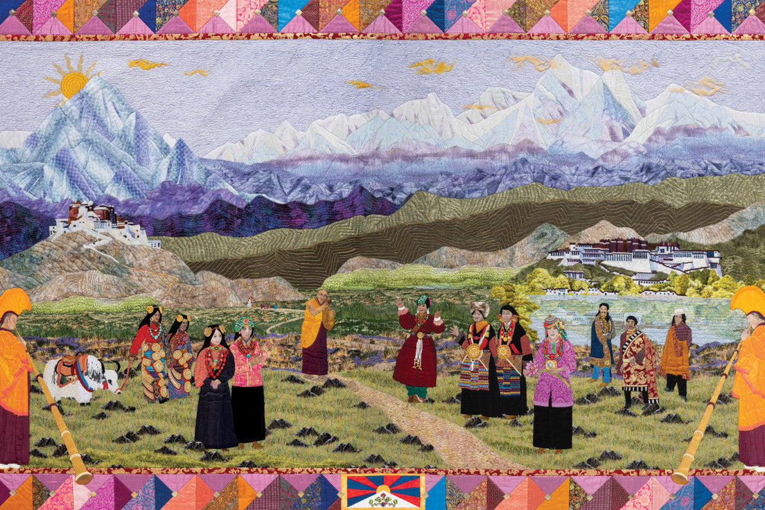 Free Tibet Quilt Jigsaw Puzzle for Adults by Meri Henriques Vahl