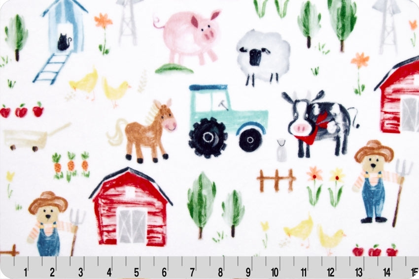 Farmer Ted Digital Cuddle® Multi 58/60" Fabric Per Yard