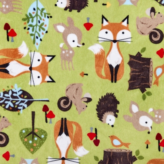 Kiwi Forest Tail Digital Cuddle 58/60" Fabric Per Yard