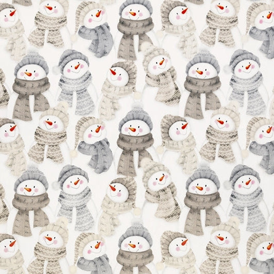 Simply Taupe Snow Day Digital Cuddle 58/60" Fabric Per Yard
