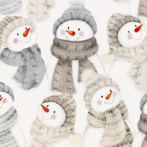 Simply Taupe Snow Day Digital Cuddle 58/60" Fabric Per Yard