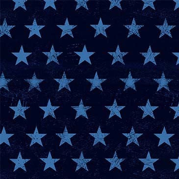 Blue Rugged Stars Route 66 Cotton 44"/45" Fabric Per Yard