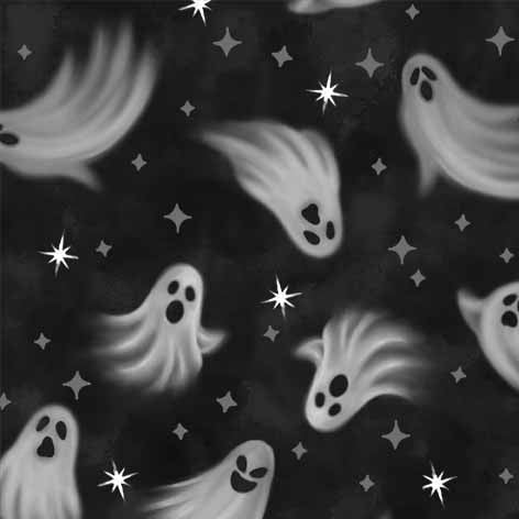 HAPPY HAUNTING 44"/45" Cotton Fabric Per Yard