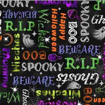 POTIONS AND SPELLS 44"/45" Cotton Fabric Per Yard