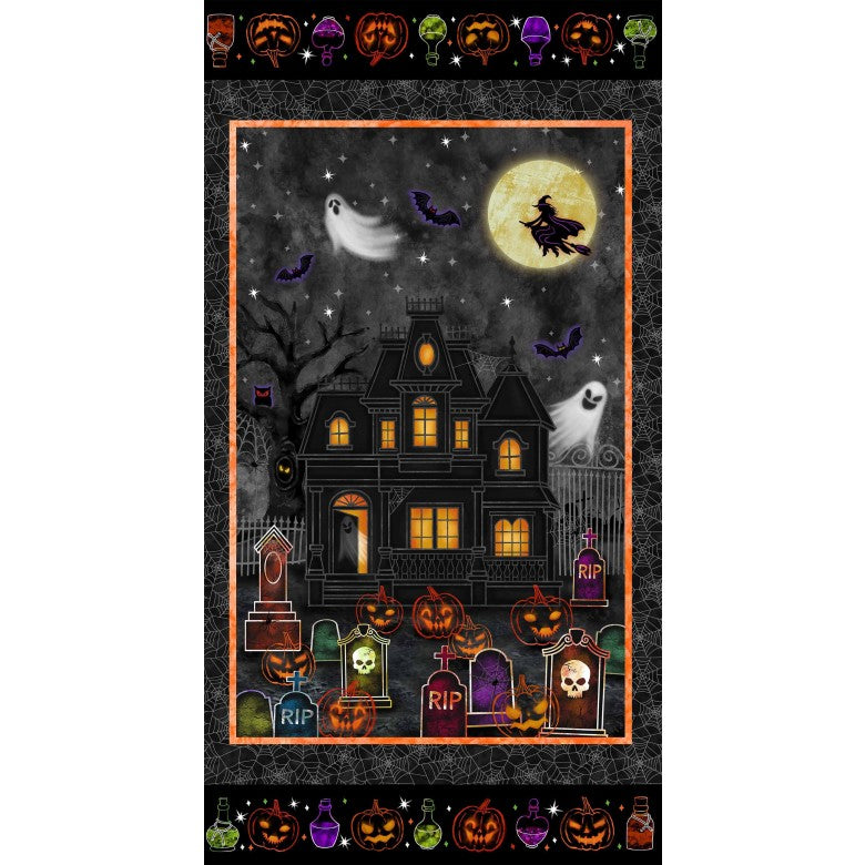 BOO TOWN PANEL -24" 44"/45" Cotton Fabric