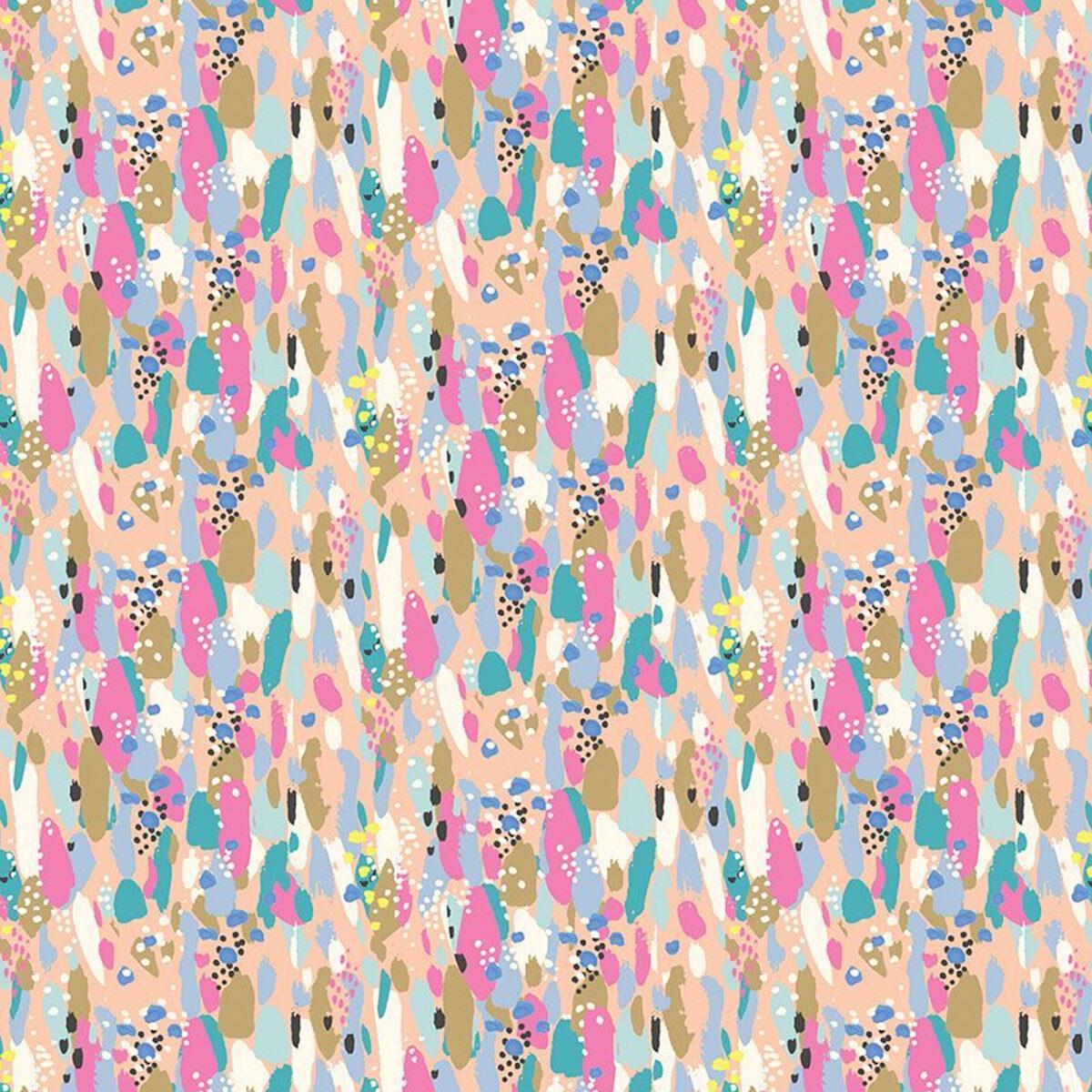 Dear Stella Pineapple Crush Abstract Summer Multi Cotton 44"/45" Fabric Per Yard