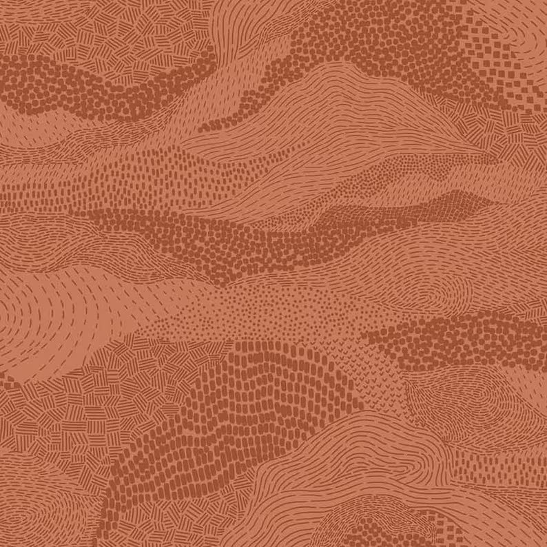 Elements Rust geometric quilting fabric by Figo