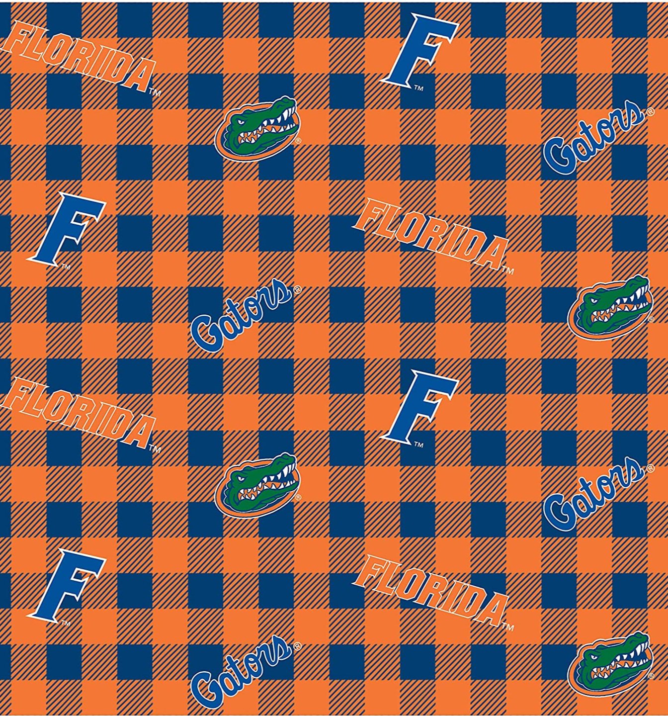 Sykel Enterprises Florida Gators check licensed cotton 3 yard pack