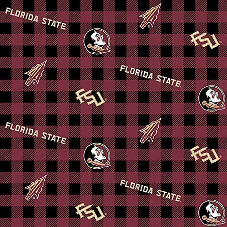 Florida State Seminoles - Buffalo Plaid 44"/45" Fabric per yard