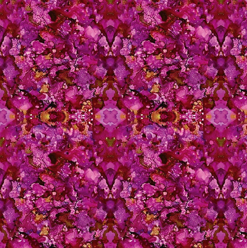 Swan Lake Tie Dye Texture Pink Cotton 44"/45" Fabric Per Yard