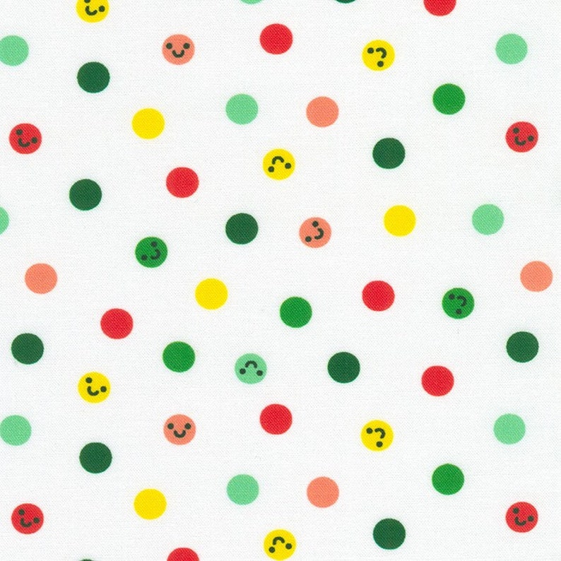 Merry Cheer Dots Multi Cotton 43"/44" Fabric Per Yard