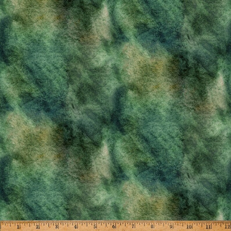 Dandelion Wishes Cypress Green 43"/44" Fabric Per Yard