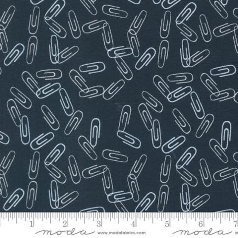 Back To School Blackboard Paper Clips Cotton 44"/45" Fabric Per Yard