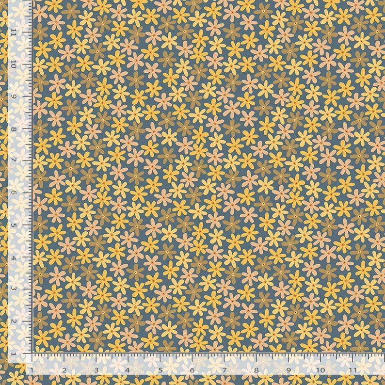 Dear Stella The Bee's Knees Ocean Floret Cotton 44"/45" Fabric Per Yard