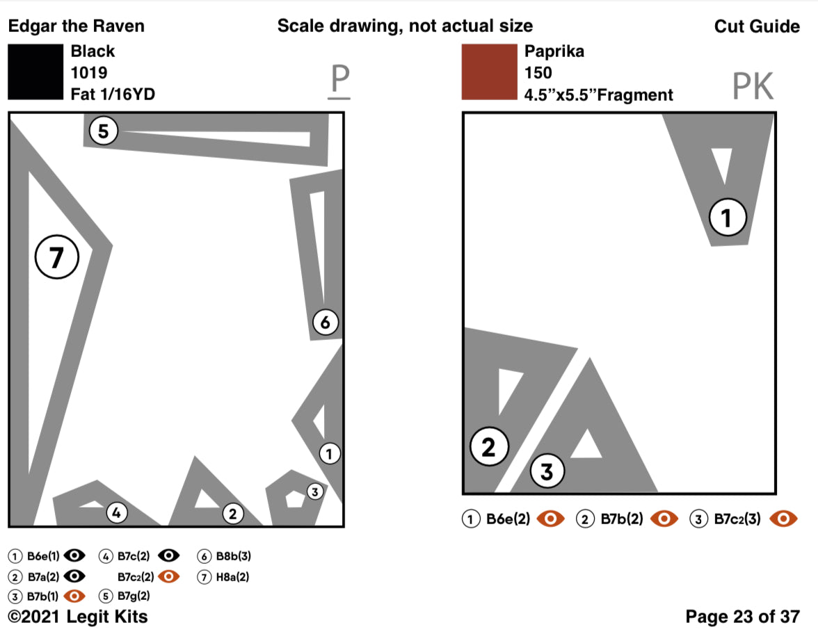 Edgar the Raven Quilt Kit