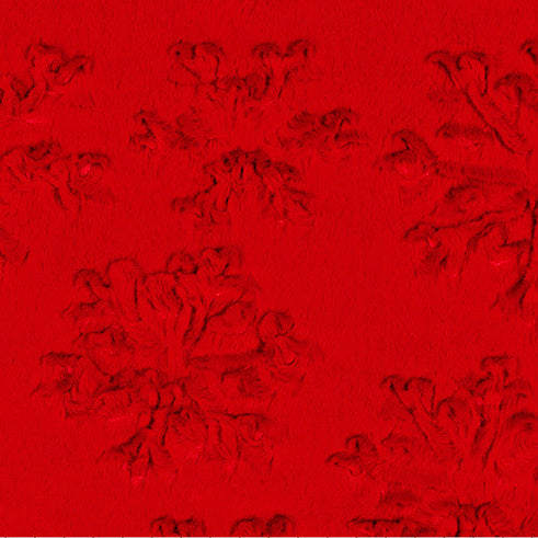 Scarlet Luxe Cuddle Snowflake 58/60" Fabric Per Yard