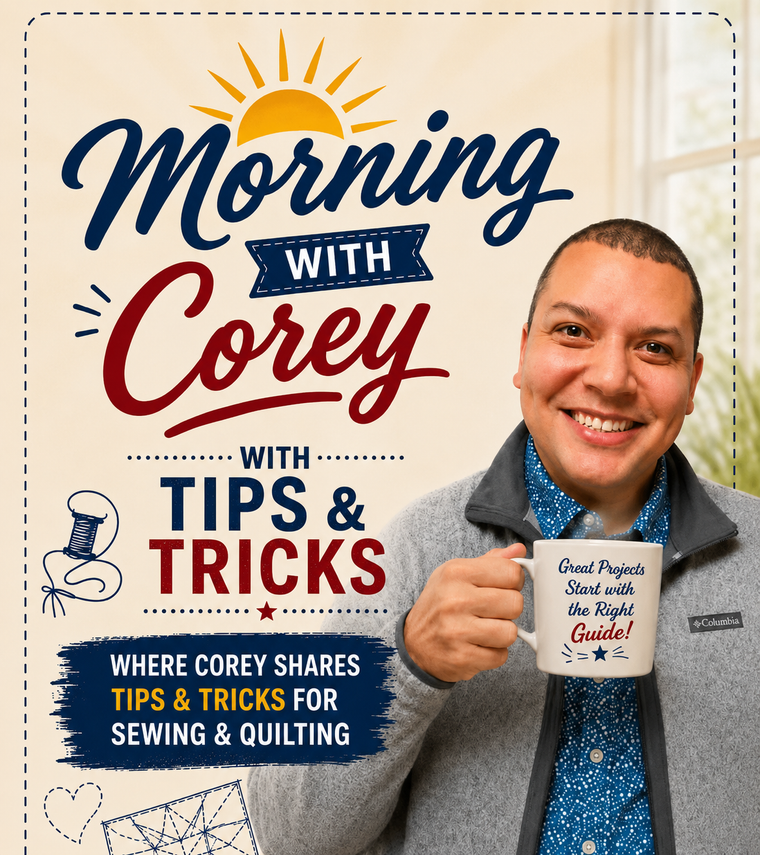 Tips and Tricks — quilting tips from Corey at Linda's Electric Quilters