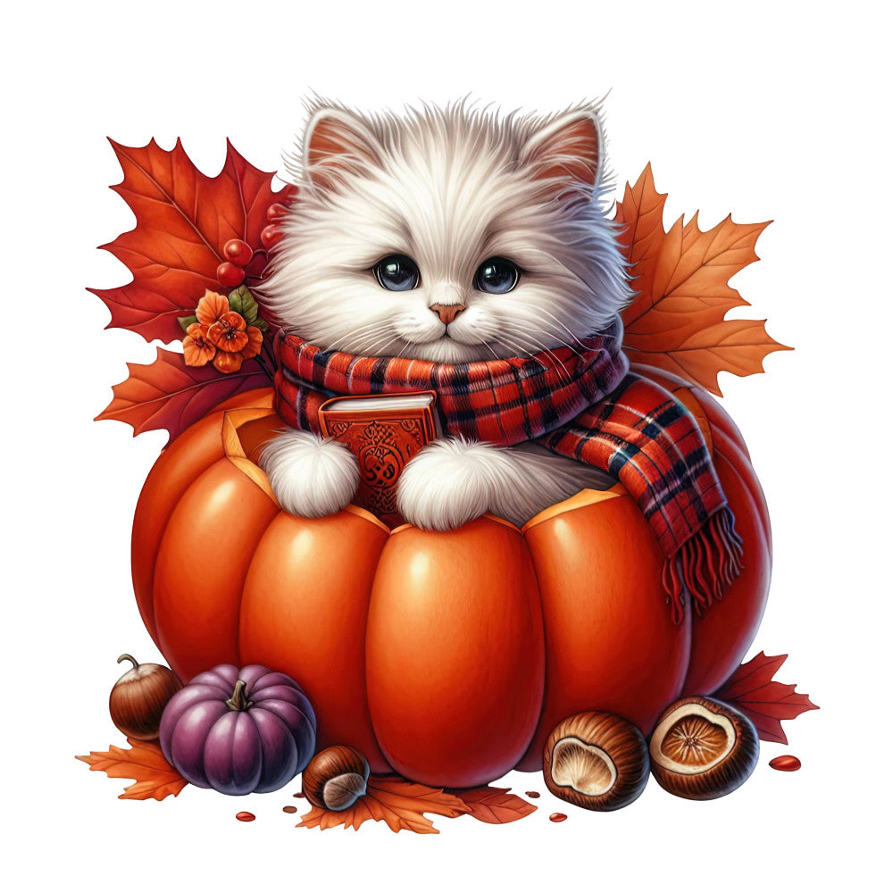 Autumn Cats Fabric Panel 106