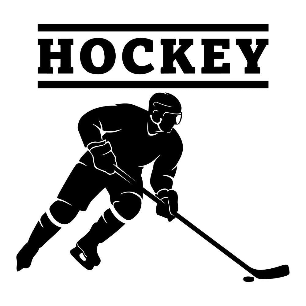 Hockey Silhouettes Fabric Panel 12