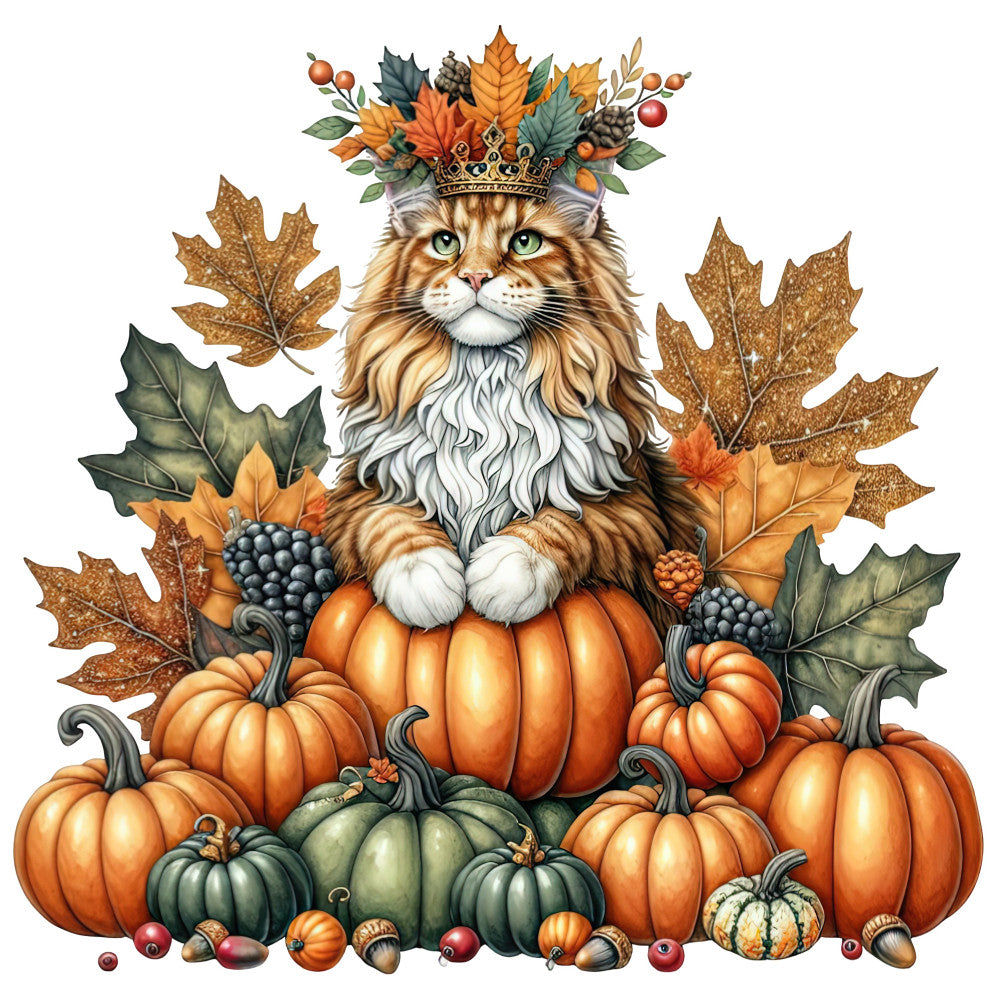 Autumn Cats Fabric Panel 76