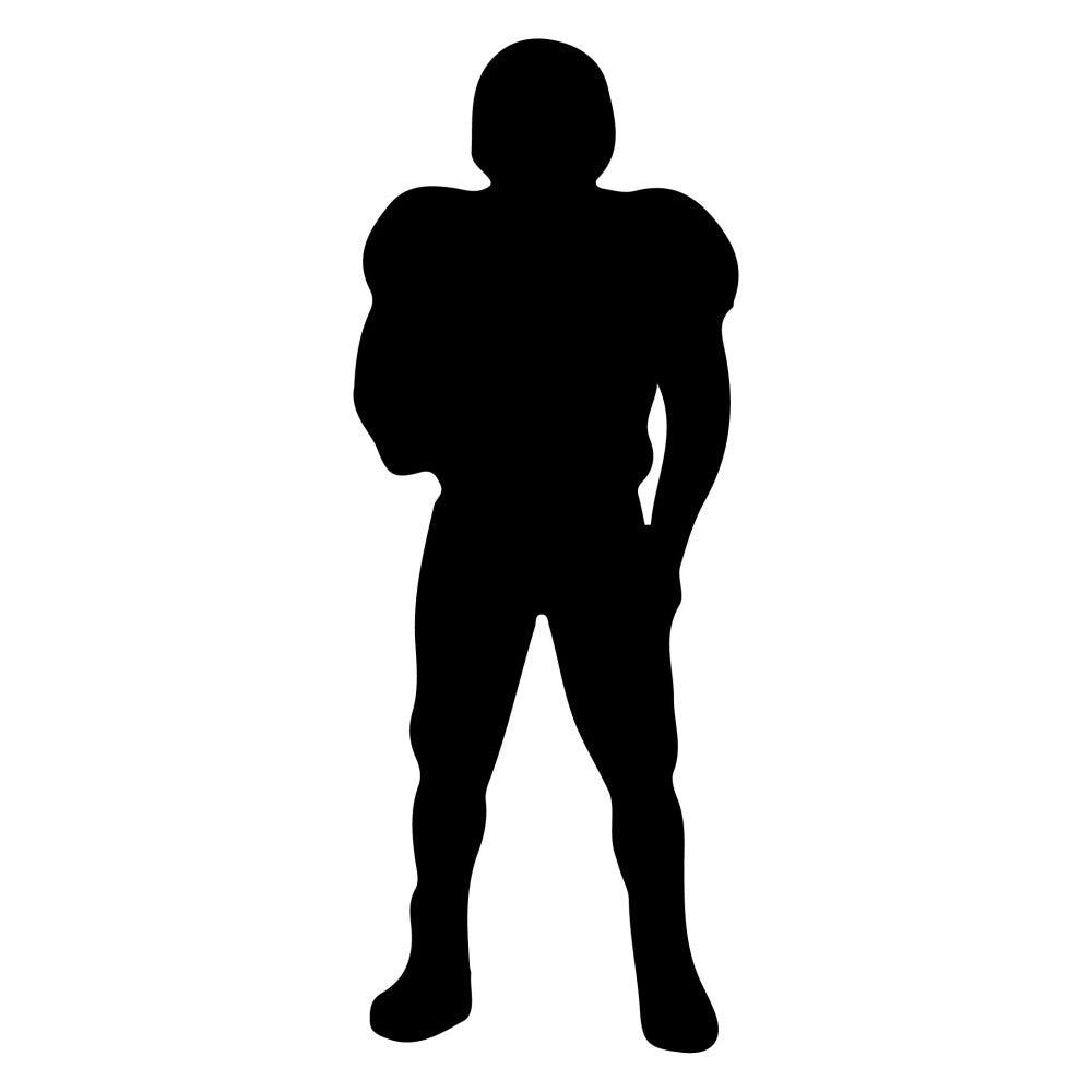 Football Player Silhouette Fabric Panel 11
