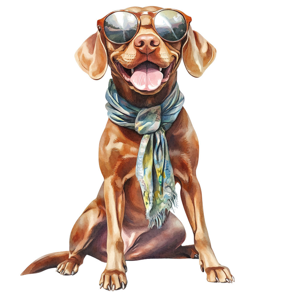 Watercolor Vizslas Fabric Panel 35
