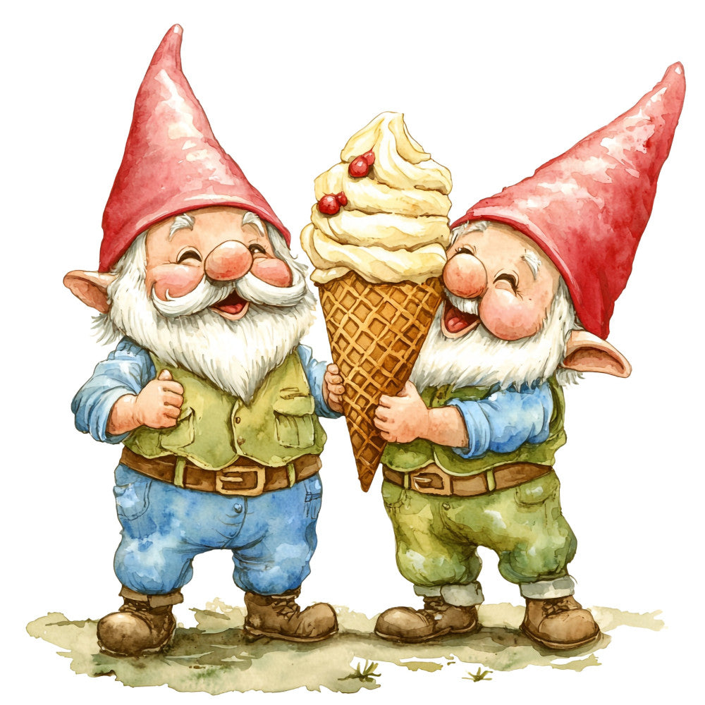 Ice Cream Gnome Fabric Panel 4