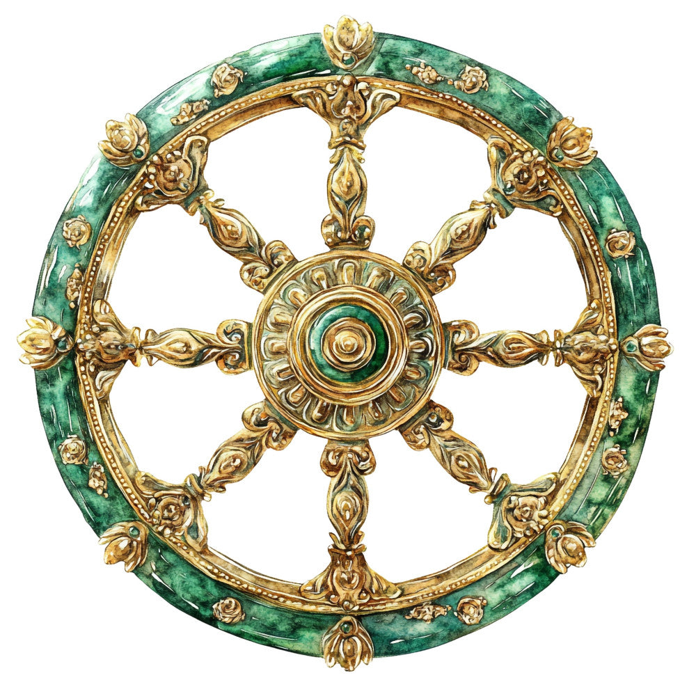 Emerald Victorian Lady Fabric Panel 2